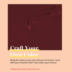 Beetles Blanchett Maroon nail color swatch showcases deep plum red shade.