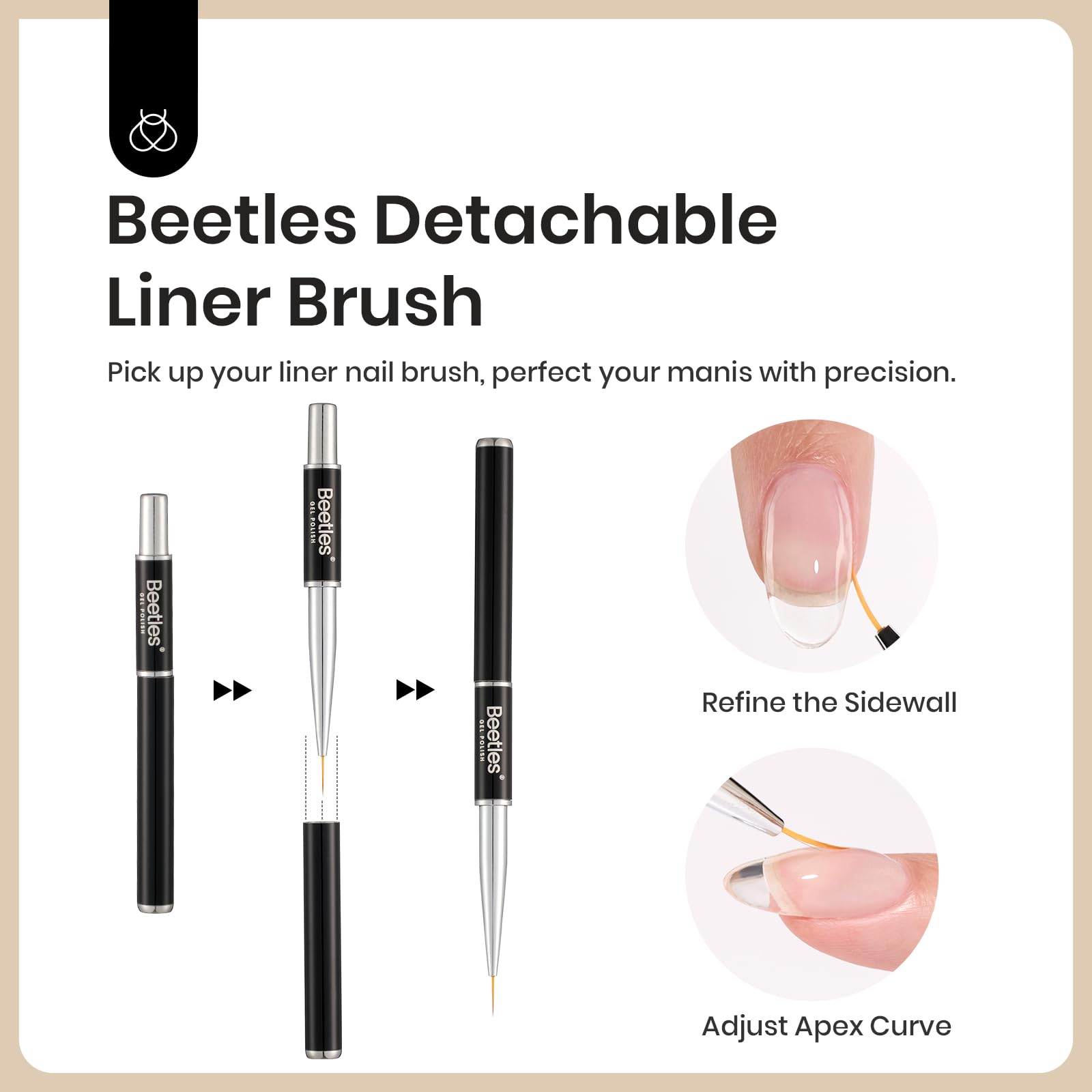 Beetles Blooming Gel con efectos marmol para uñas elegantes.