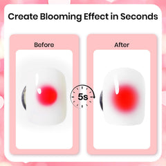Beetles Blooming Gel Kit: pincel de arte para controlar patrones con precisión.