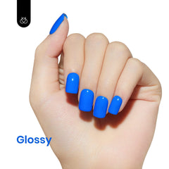 Beetles Blue Gel Nail Polish with glossy finish for lasting shine