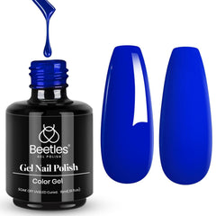 Beetles Sapphire Love gel polish bottle showing royal blue shade