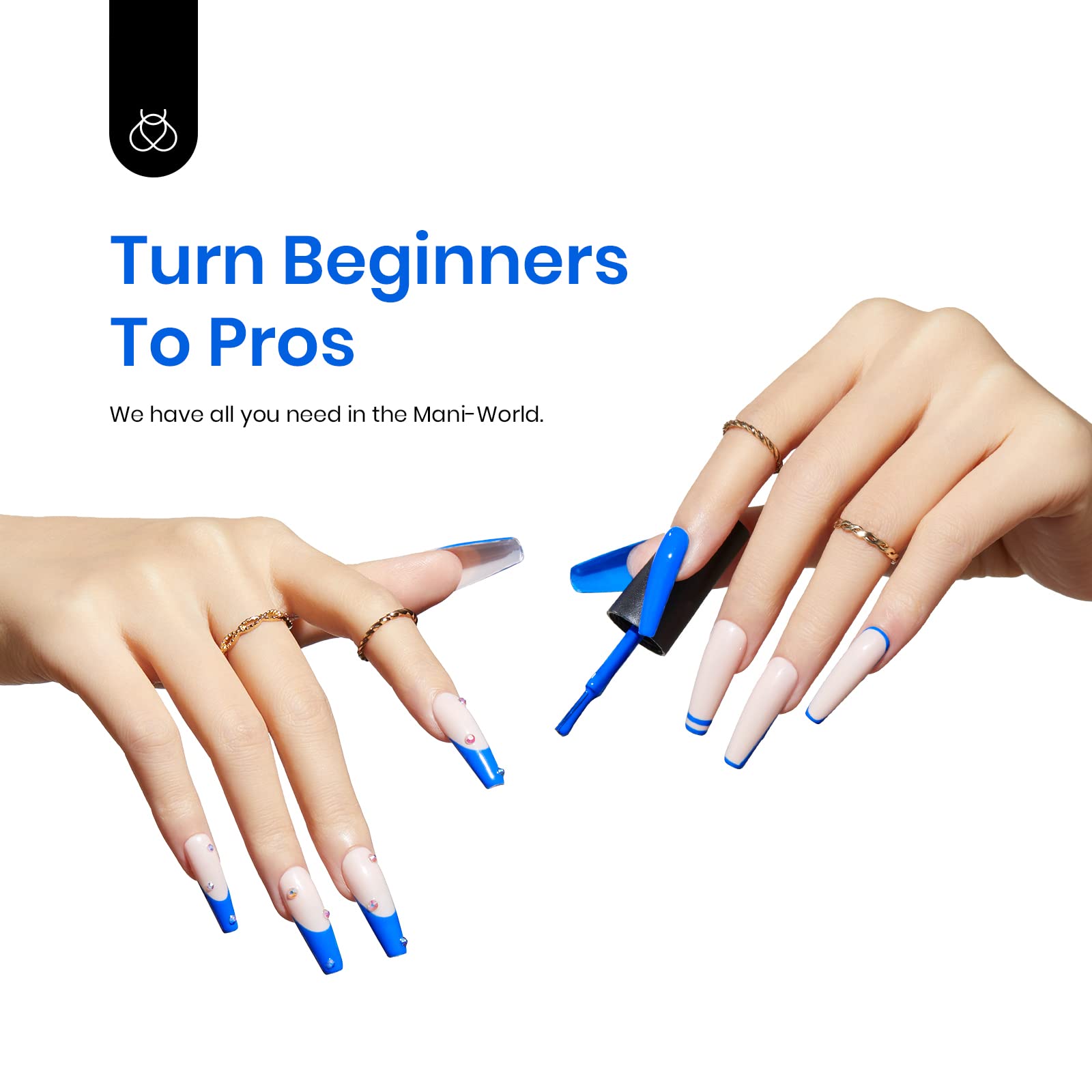 Beetles Blue Gel Polish cures under UV/LED for quick manicures