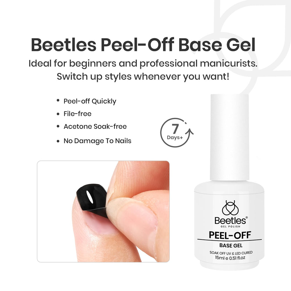 Beetles brillo duradero, acabado liso y uniforme en uñas.