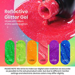 Beetles Gel Polish púrpura, efecto reflectante para fiestas.