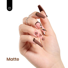 Beetles Brown Gel Nail Polish color swatch card showing color consistency