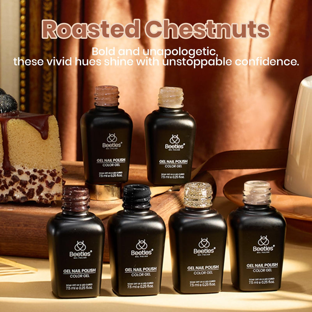 Beetles Gel Polish tono moca: crema suave para un look clásico.