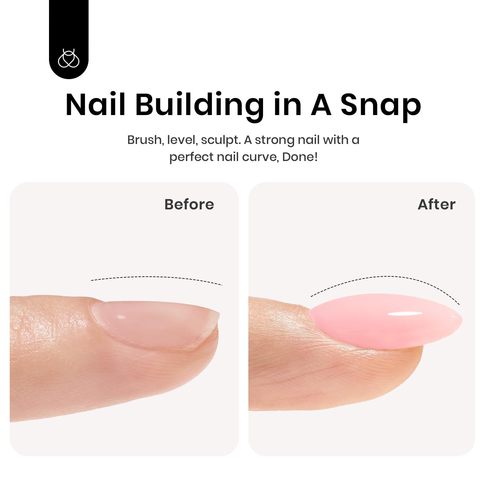 Beetles Gel Builder, auto-nivelación suave para uñas bien definidas.