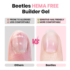 Beetles Builder Gel capa-base: mejora adherencia para uñas más duraderas.