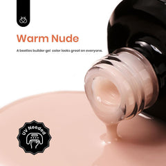 Beetles Builder Gel Caramelo Nude crea apex natural y estable.