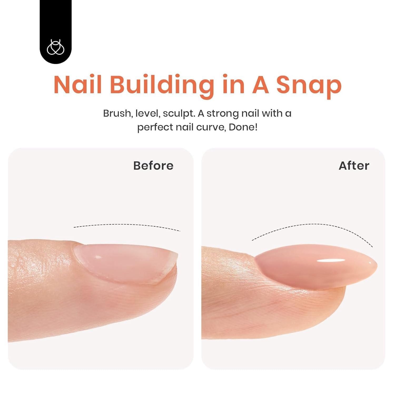 Beetles Builder Gel Caramelo Nude se cura en 60-120 segundos.