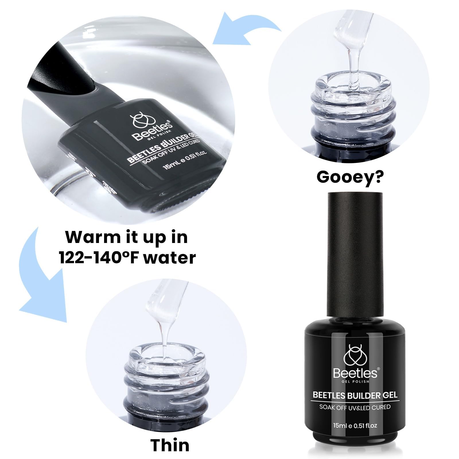 Beetles Builder Gel kit-regalo belleza para uñas creativas.