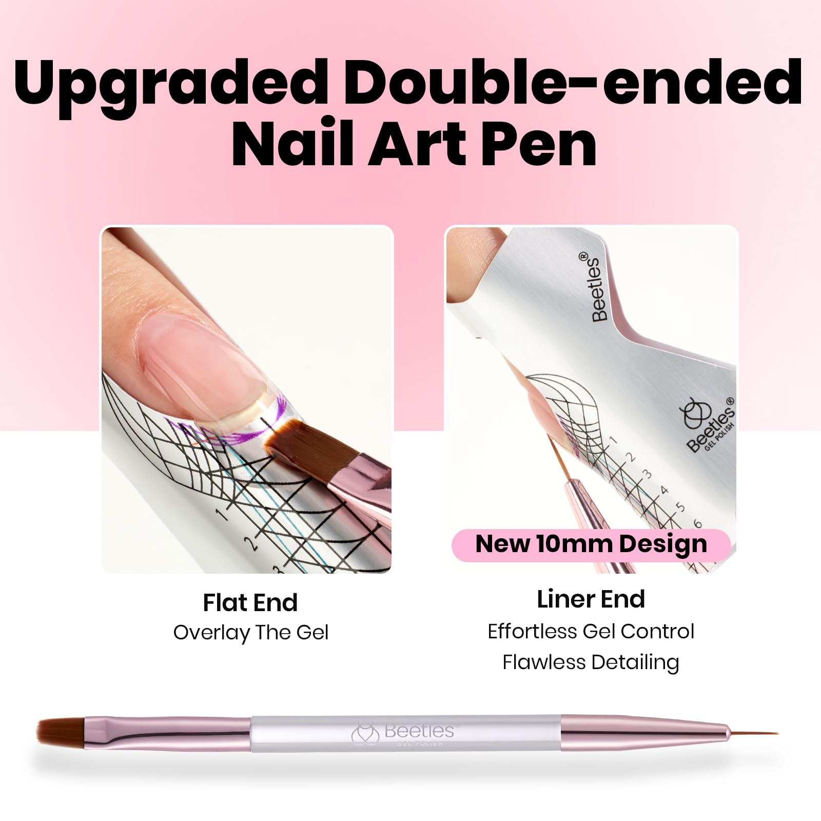 Beetles Builder Gel Pink for soft, flexible nail enhancements.