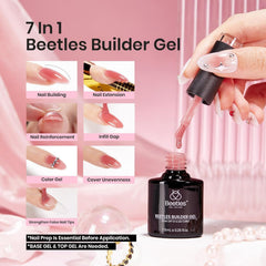 Beetles Builder Gel Set brillo sedoso: uñas brillantes con aspecto natural.
