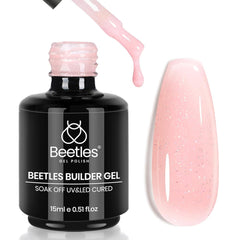 Beetles Builder Gel Starlit Nude en aplicación suave para uñas naturales