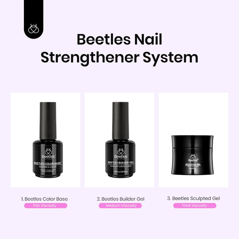 Uso doméstico o en salón con Beetles Builder Gel para uñas.