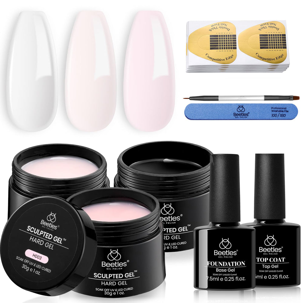 Beetles Builder Gel finish gloss for salon-quality look.