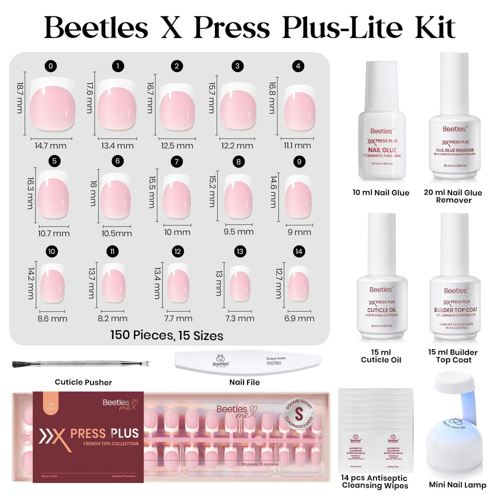 Beetles Builder Top Coat 15 ml adds lasting shine and protection to tips.