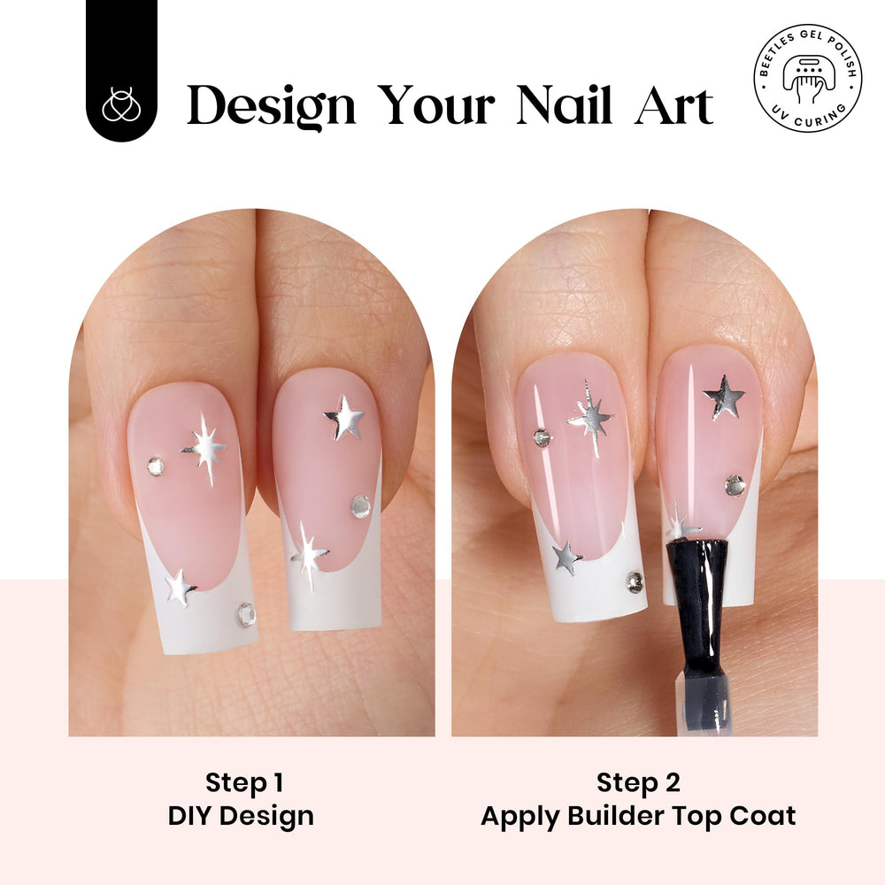 Beetles builder top coat 15ml adds durability and shine