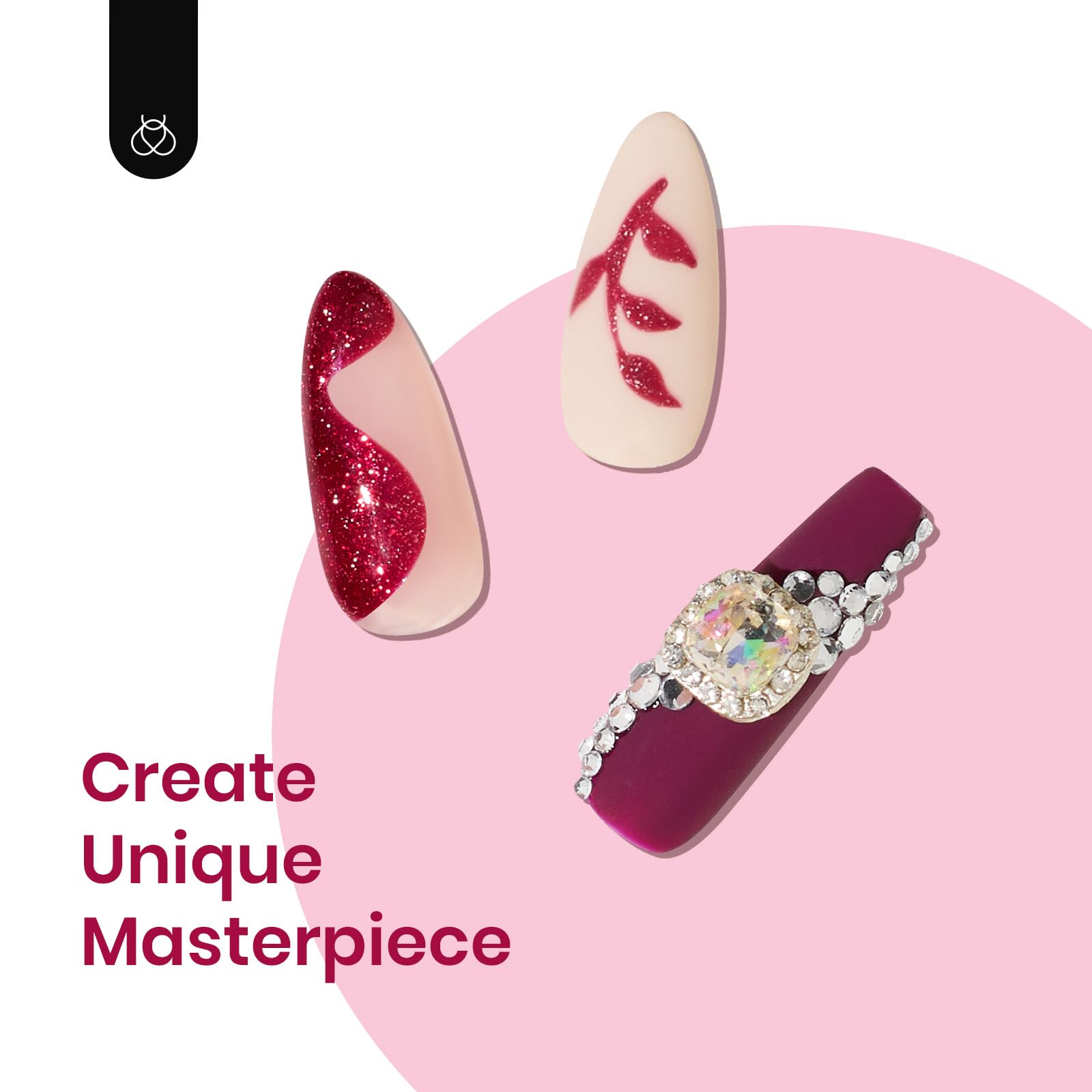 Beetles Burgundy Gel Polish: uso sencillo con base y capa superior.