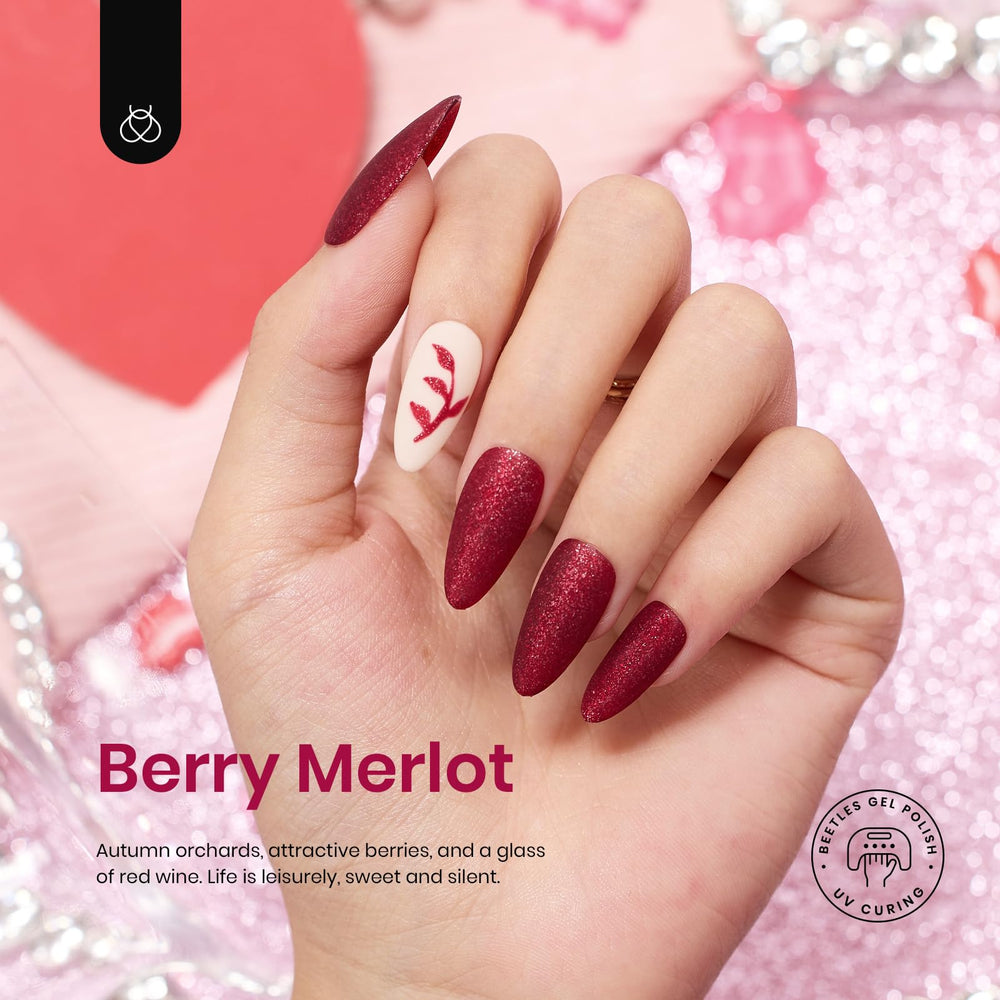 Beetles Burgundy Gel Polish: manicura en casa con secado por LED.