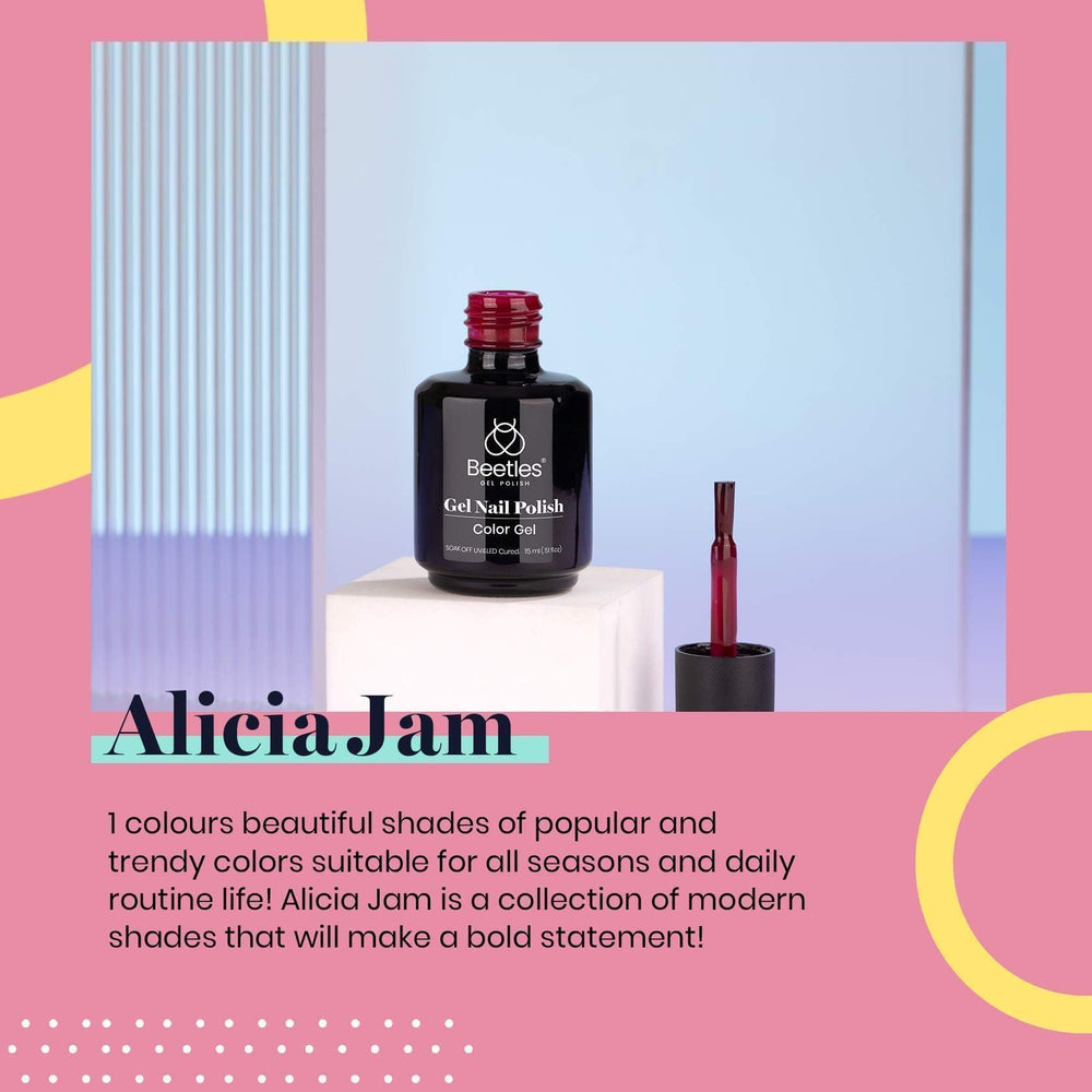 Beetles Burgundy Red gel polish swatches reveal deep burgundy color and glossy finish