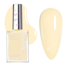 Beetles Butter Yellow nail polish bottle showing pastel spring shade for nails