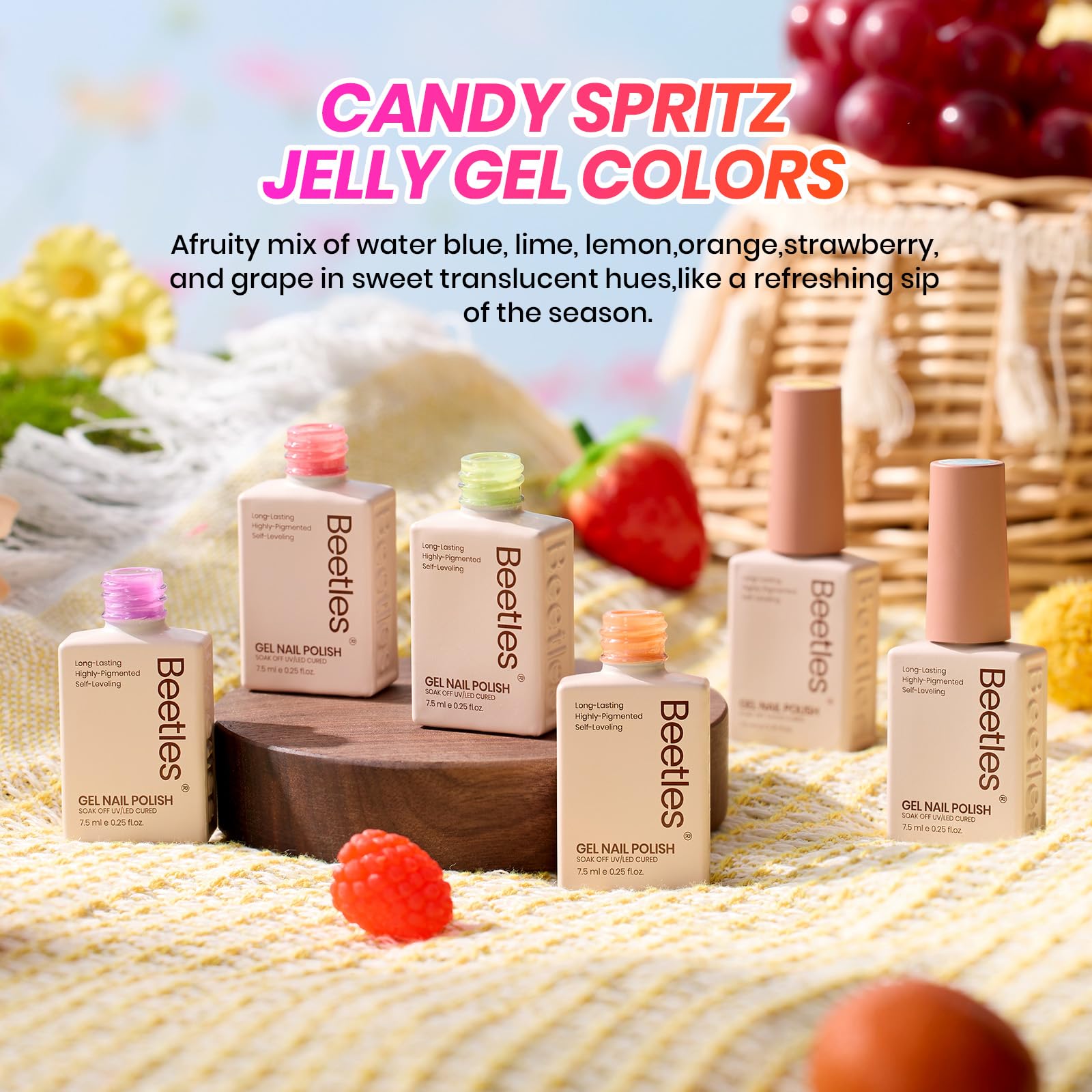 Compact Beetles Candy Spritz Jelly Polish travel-pack design