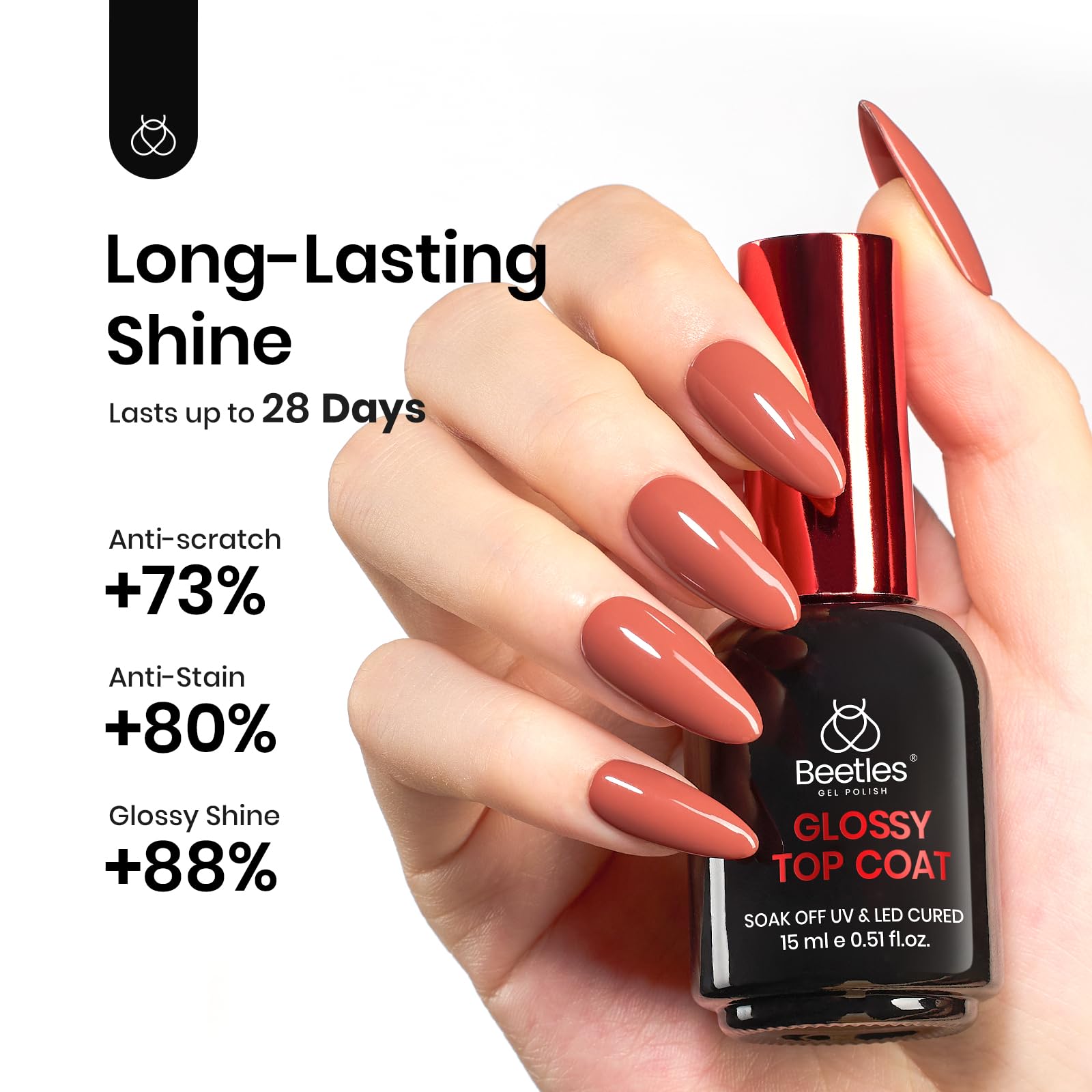 Beetles Capa Superior Gel envase grande para uso frecuente