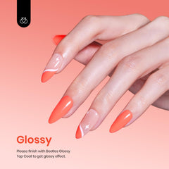 Beetles Carly Coral Peach nails show spring vibe with durable shine.