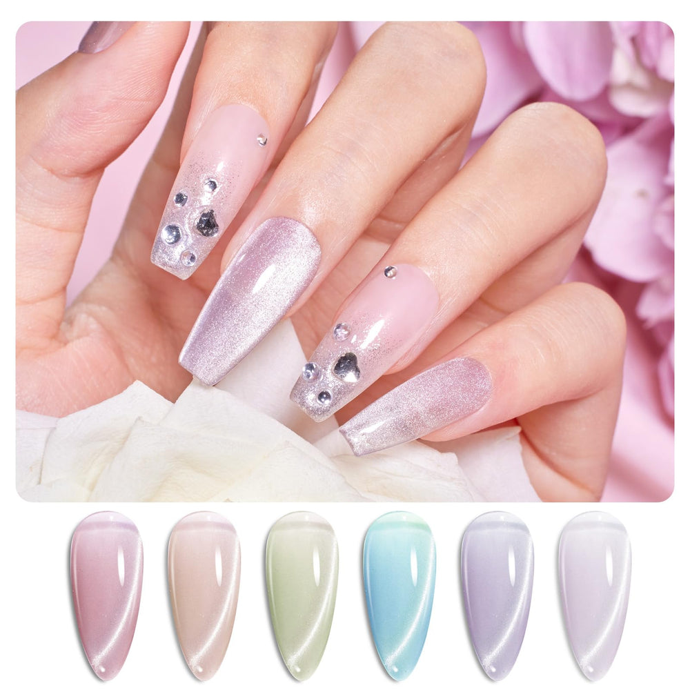 Beetles esmalte gel ojo-de-gato brillo duradero para uñas.
