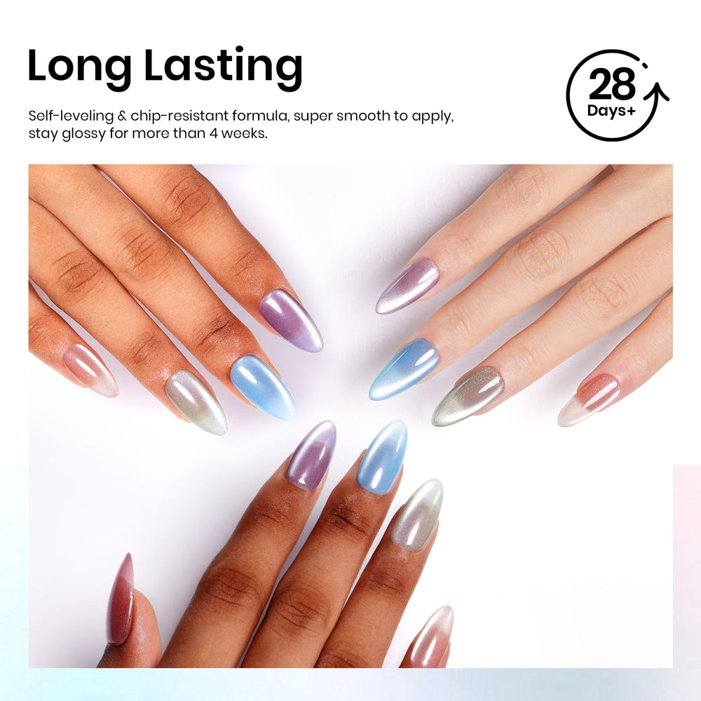 Beetles imán para esmalte gel ojo-de-gato facilita efectos variados.
