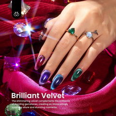 Beetles Set ojo de gato burgundia tono chic para eventos
