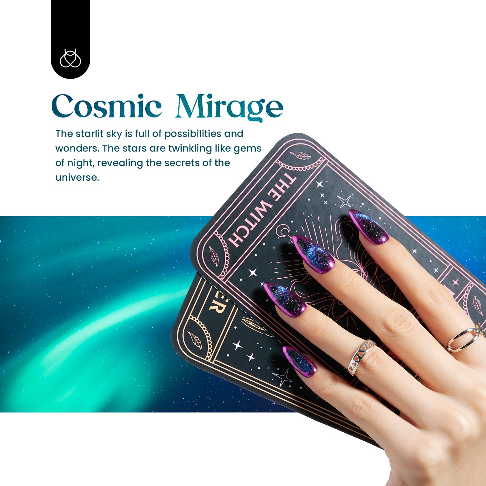 Beetles Cat Eye Gel Polish Set magnetic wand enables easy cat-eye effect