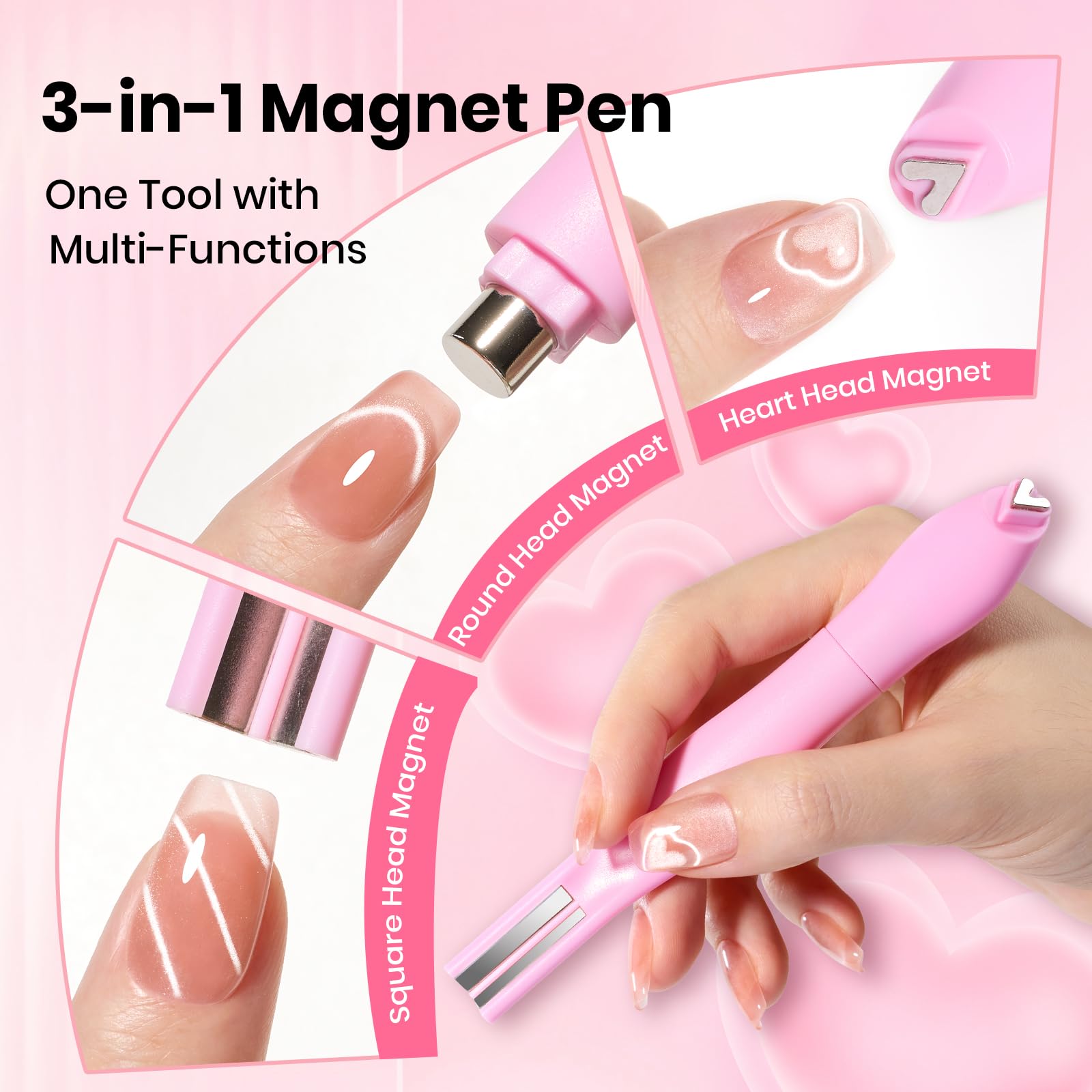 Beetles Cat Eye Magnet Pen Closeup shows the ergonomics of the tool.