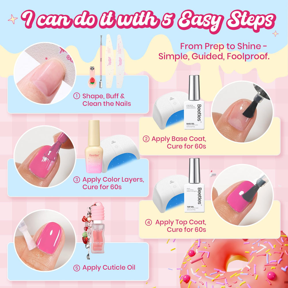 Beetles cat eye and pearl gel polish for eye-catching shimmer effects.