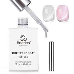 Beetles Cat Eye Top Coat genera efecto ojo de gato con imán potente para líneas definidas.