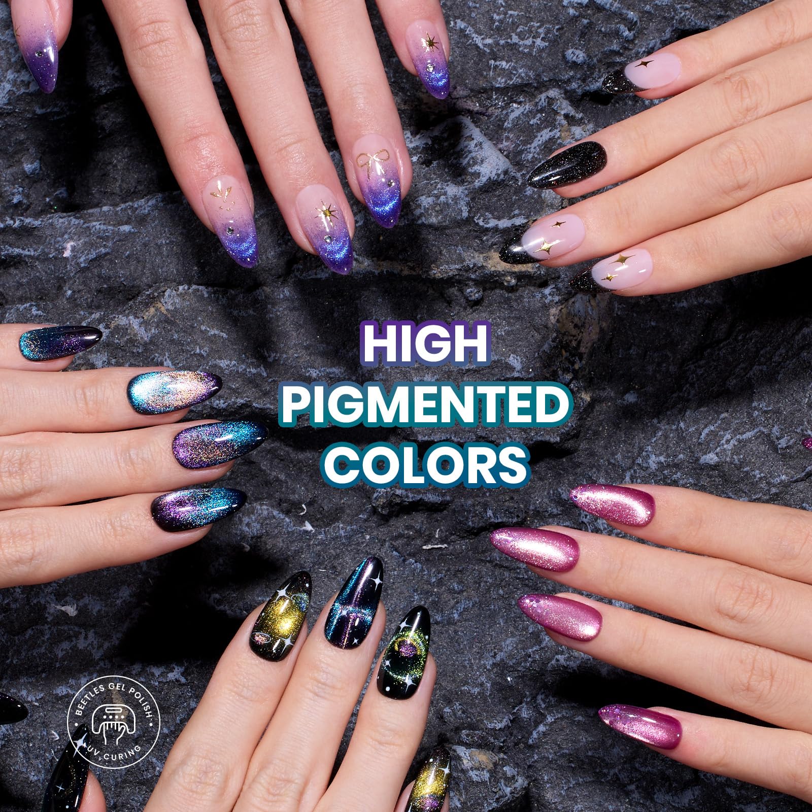 Beetles Chameleon Gel Polish set offers 20 colors for versatile looks.