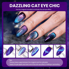 Beetles Chameleon Gel Polish magnetic sparkle enables aurora-inspired nails.