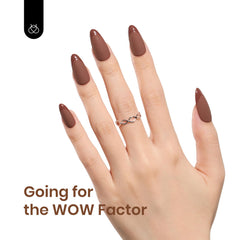 Beetles Chocolate Coffee Gel Polish swatch showing rich fall shade for nails