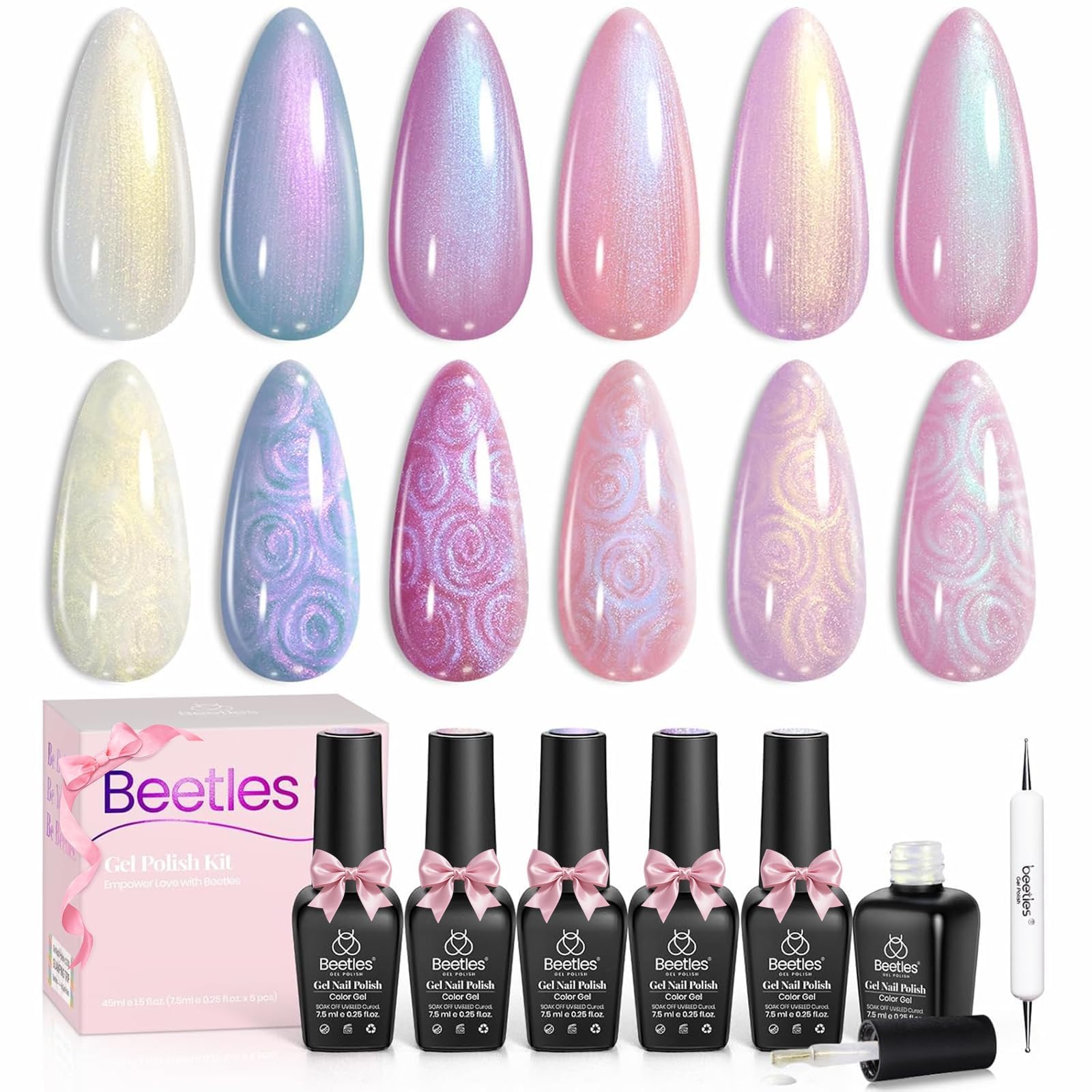 Beetles Colección Sirena: seis colores para uñas brillantes y creativas