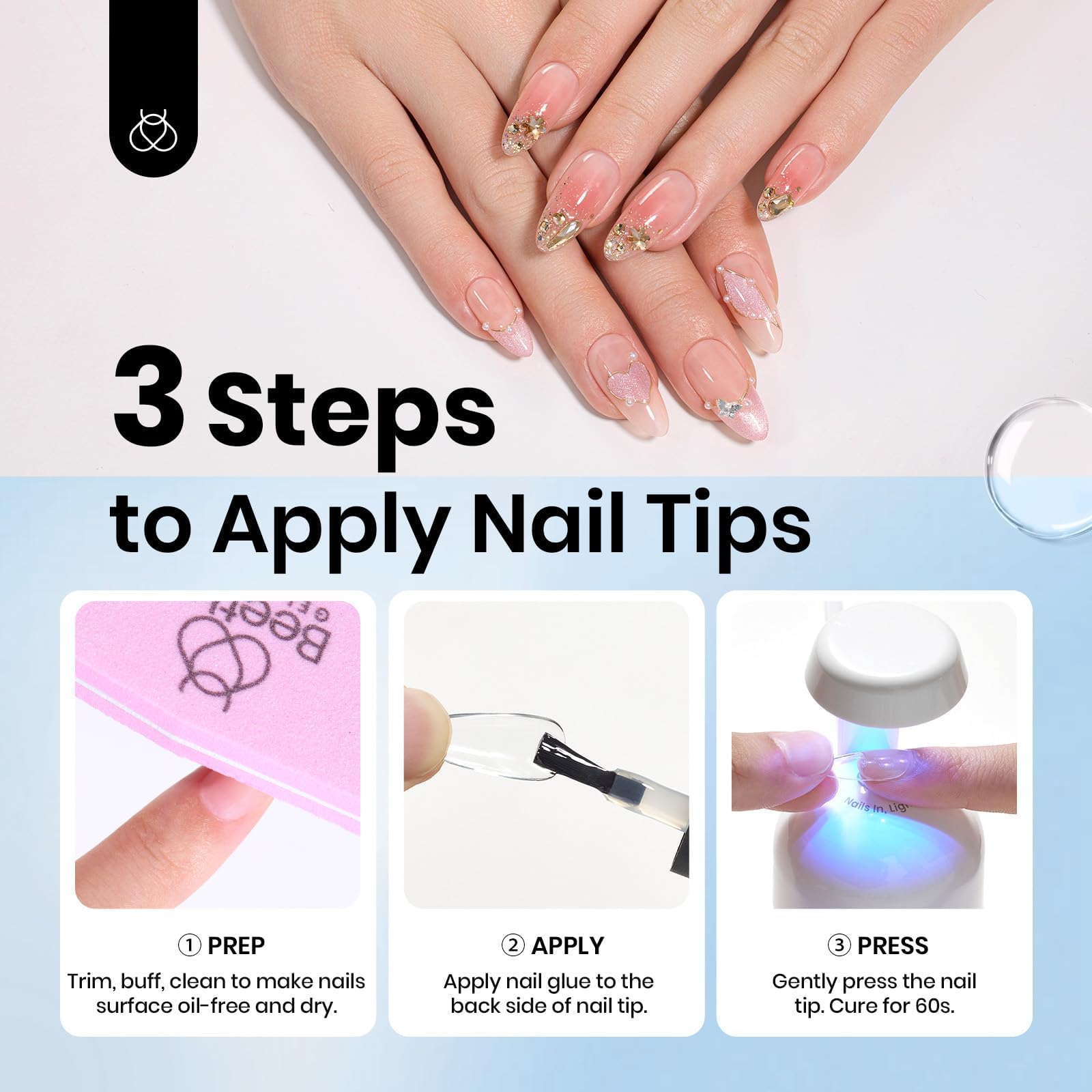 Beetles compatible with soak-off gel polish for versatile use.