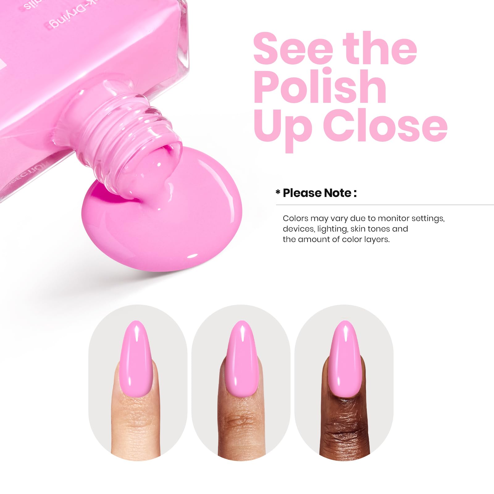 Beetles conditioning ingredients highlight nail care in formula.