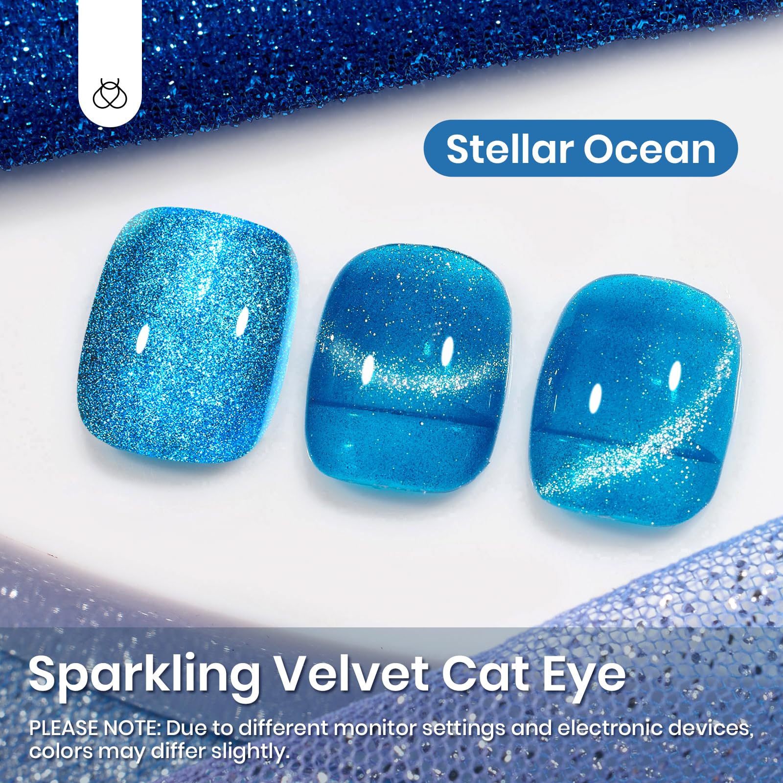 Beetles Azul Esmalte: curado con lámpara UV/LED para endurecimiento rápido.