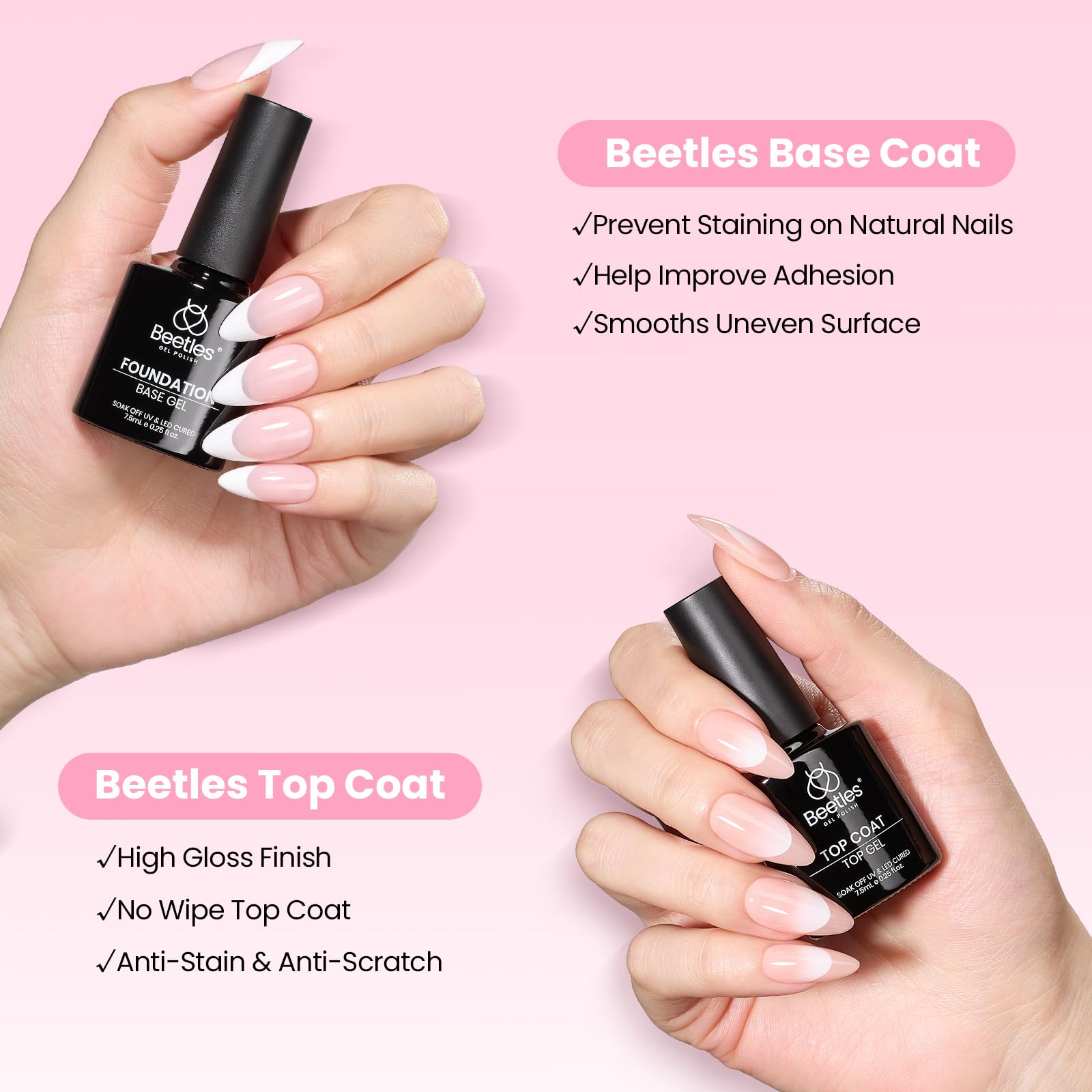 Beetles Cuticle Pusher for careful nail prep and shaping.