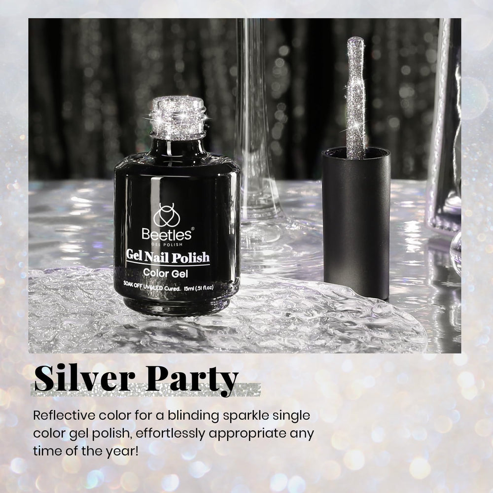 Beetles destellos de diamante en gel para un look glamoroso.