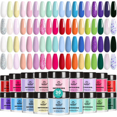 Beetles Dip Powder Kit with 36 color jars for versatile nail art