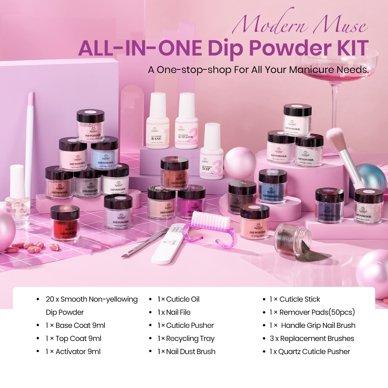 Beetles Dip Powder Kit recycling tray to keep workspace tidy