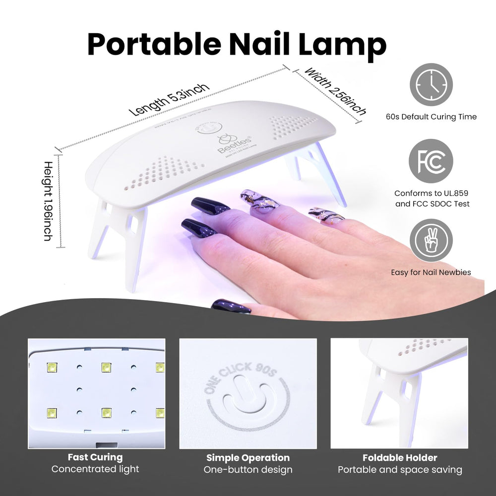 Beetles diseño-uñas-casa para crear estilos en casa.