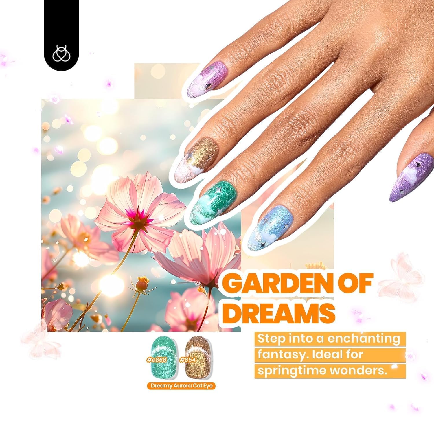 Beetles kit includes a magnet, peel-off base, and tools for easy DIY nail art.
