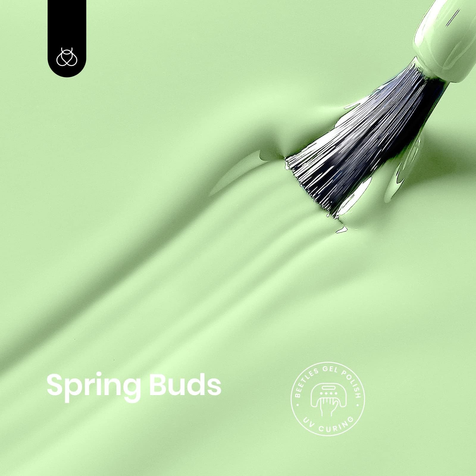 Beetles mint-green gel polish for Easter and St Patrick’s Day nails
